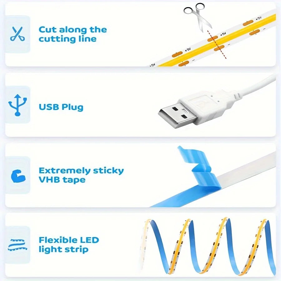 LED COB Light Strip Touch Premium Quality Replacement Accessory