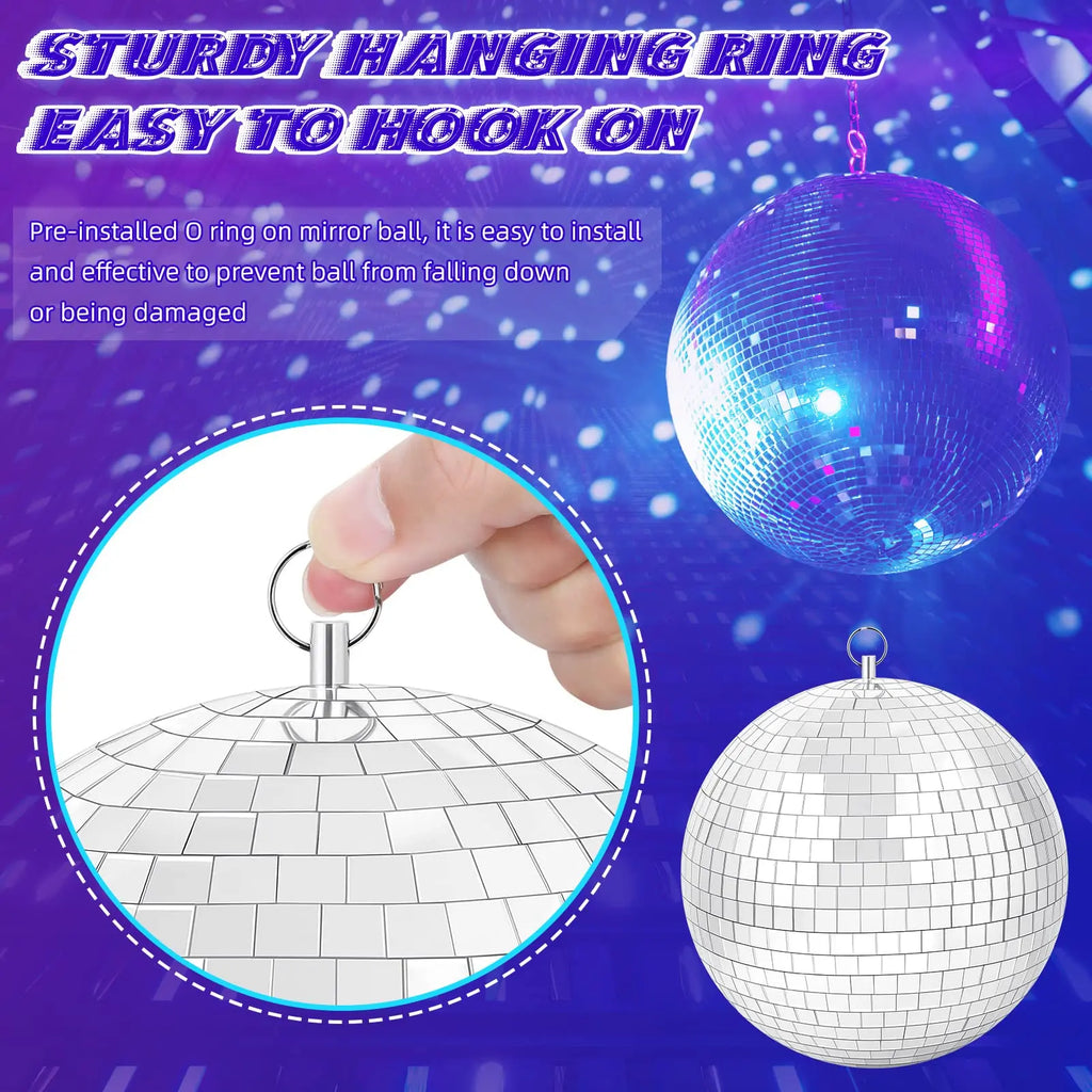 Disco Ball Mirror Ball 12 inch Mirror Ball Large Disco Ball Disco Ball 30 cm,Hanging Party for Party Design,Wedding Decoration.