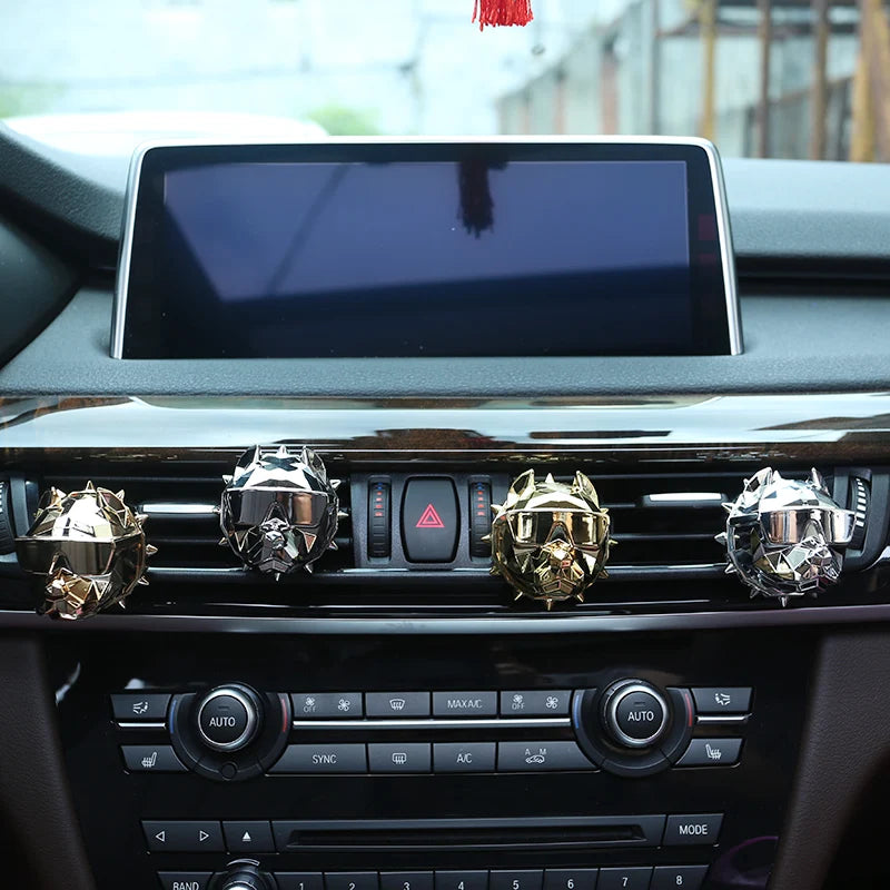 NO PERFUME Bulldog Air Freshener Car Dashboard Ornament Decoration