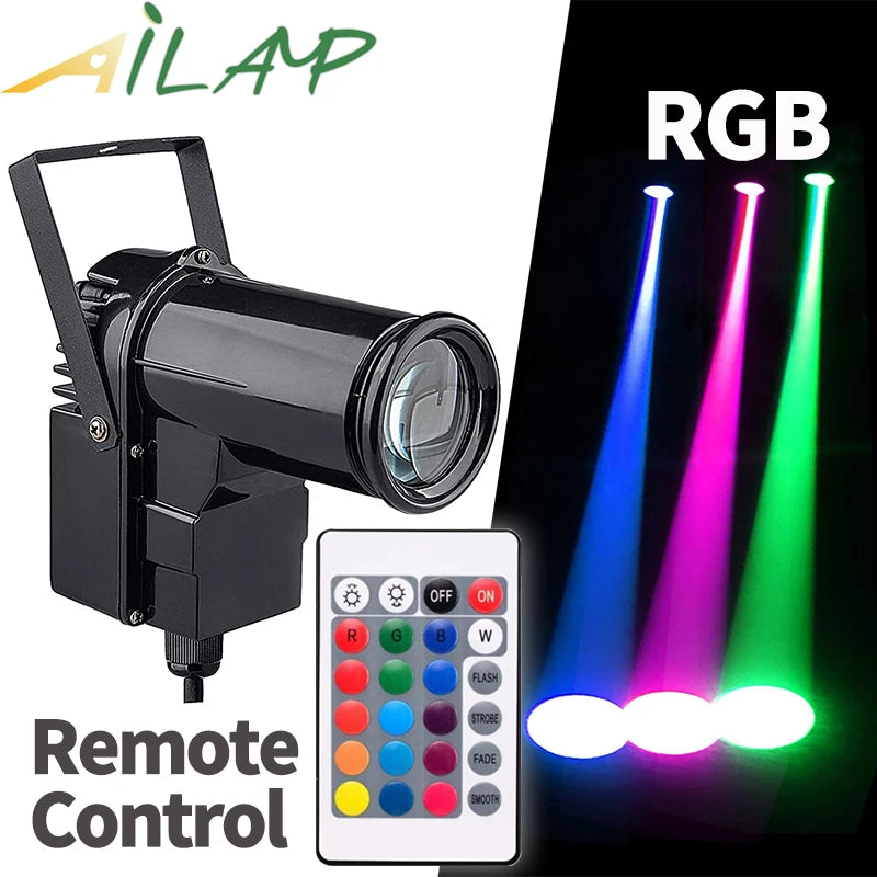 Remote Control LED Beam Spotlight KTV DJ Disco Light Colorful Party Light Spot Light Mirror Ball Reflective Effects Stage Light