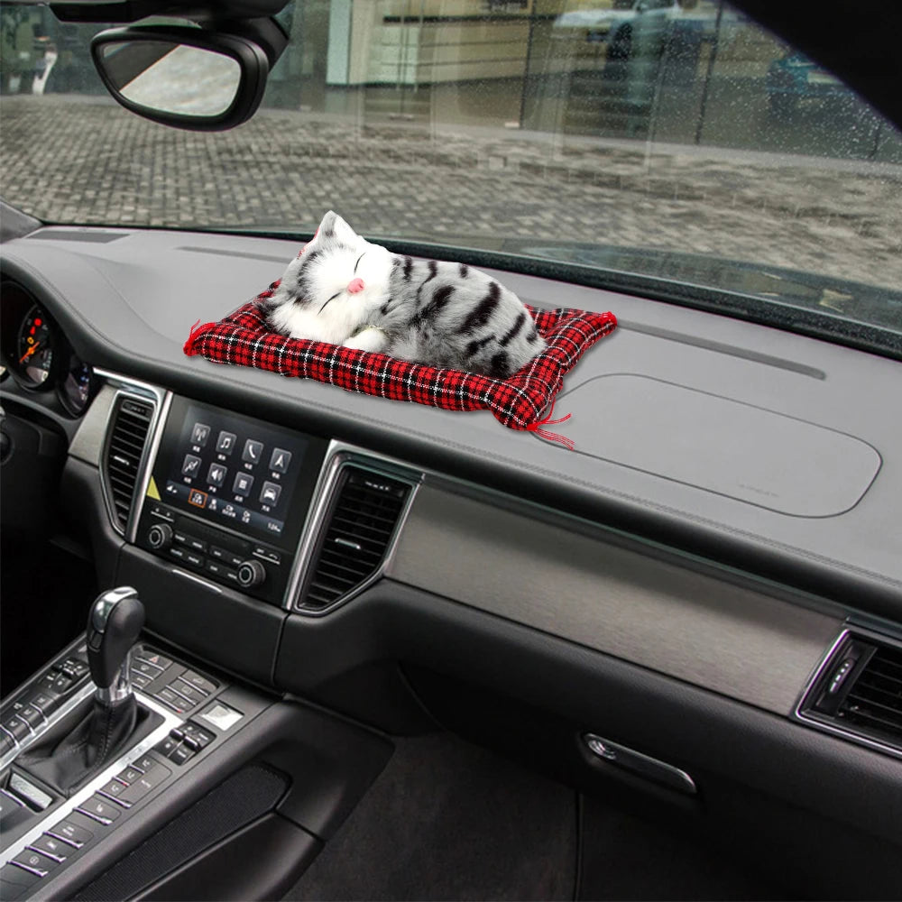Lovely Plush Kittens Doll Toy Car Dashboard Ornament Decoration