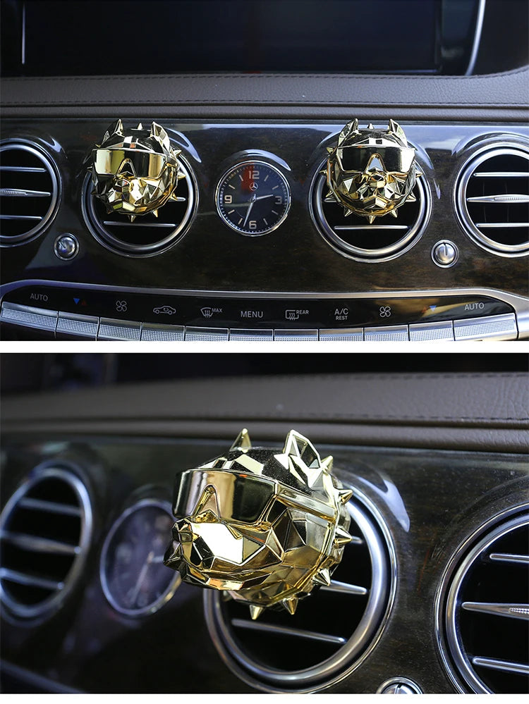 NO PERFUME Bulldog Air Freshener Car Dashboard Ornament Decoration