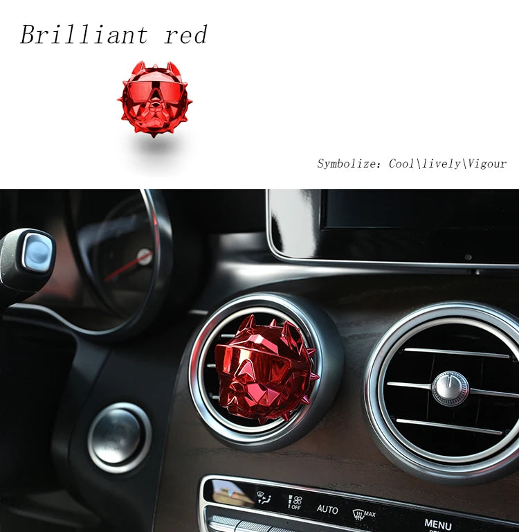 NO PERFUME Bulldog Air Freshener Car Dashboard Ornament Decoration