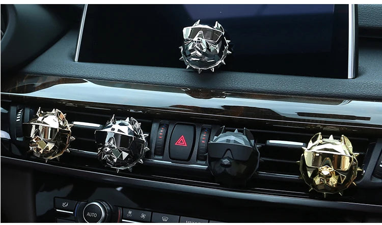 NO PERFUME Bulldog Air Freshener Car Dashboard Ornament Decoration