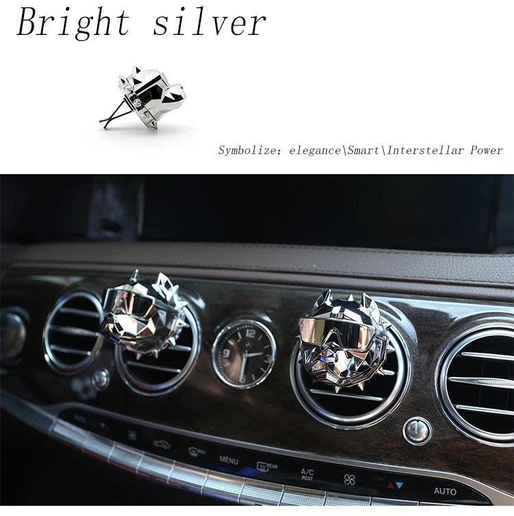 NO PERFUME Bulldog Air Freshener Car Dashboard Ornament Decoration
