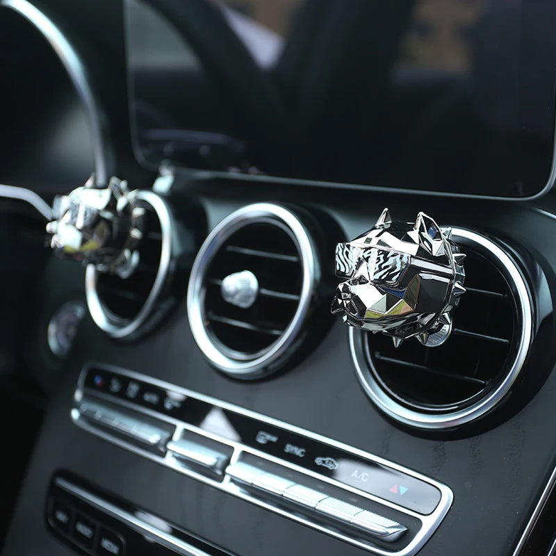 NO PERFUME Bulldog Air Freshener Car Dashboard Ornament Decoration