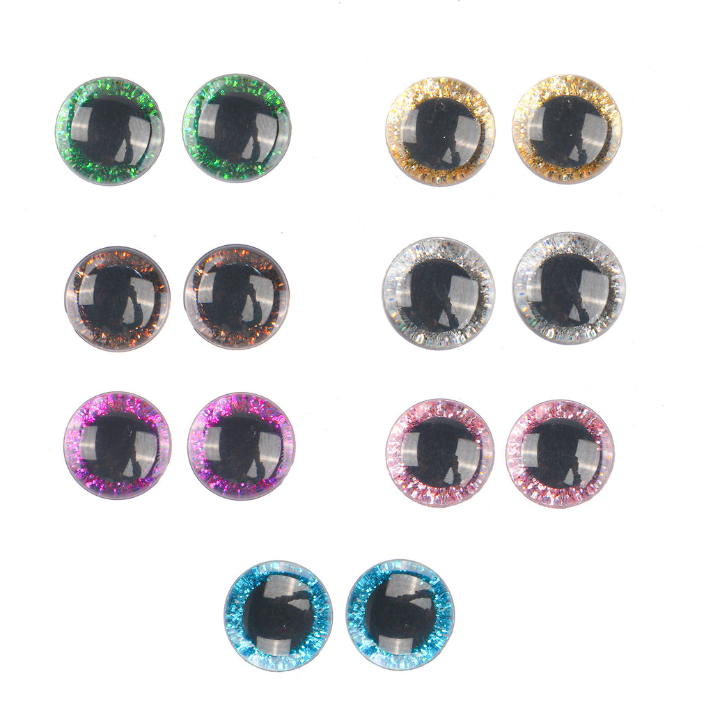 20Sets Plastic Multicolor Eye Sequins Doll Making Safety Eyes Craft Supply