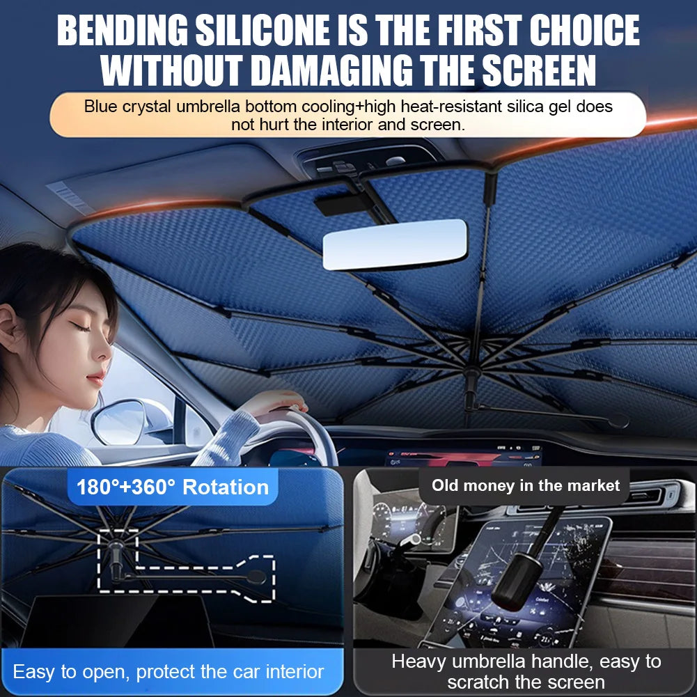 Car Sunshade Windshield Umbrella with Car Sun Shade UV Protector