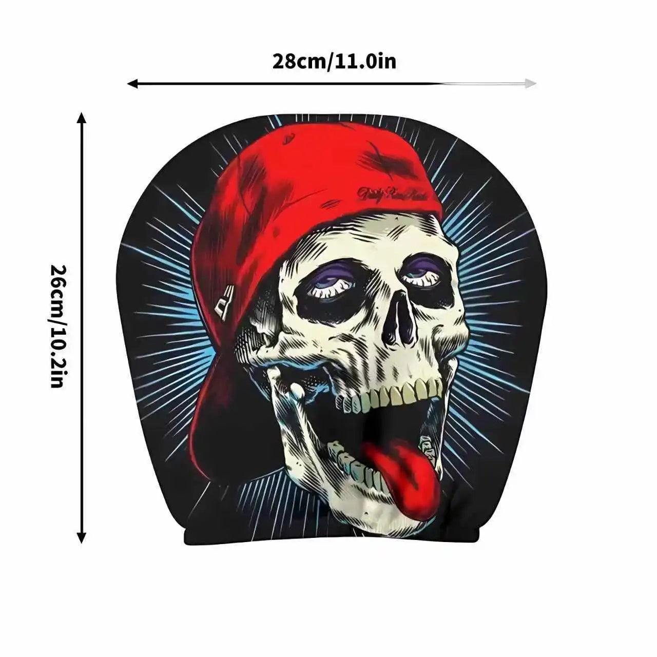 New 2pcs car interior decoration headrest covers, novel style, black funny pattern headrest covers