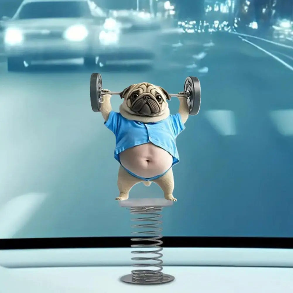 Lovely Dog Acrylic Spring Shaking Car Dashboard Ornament Decoration