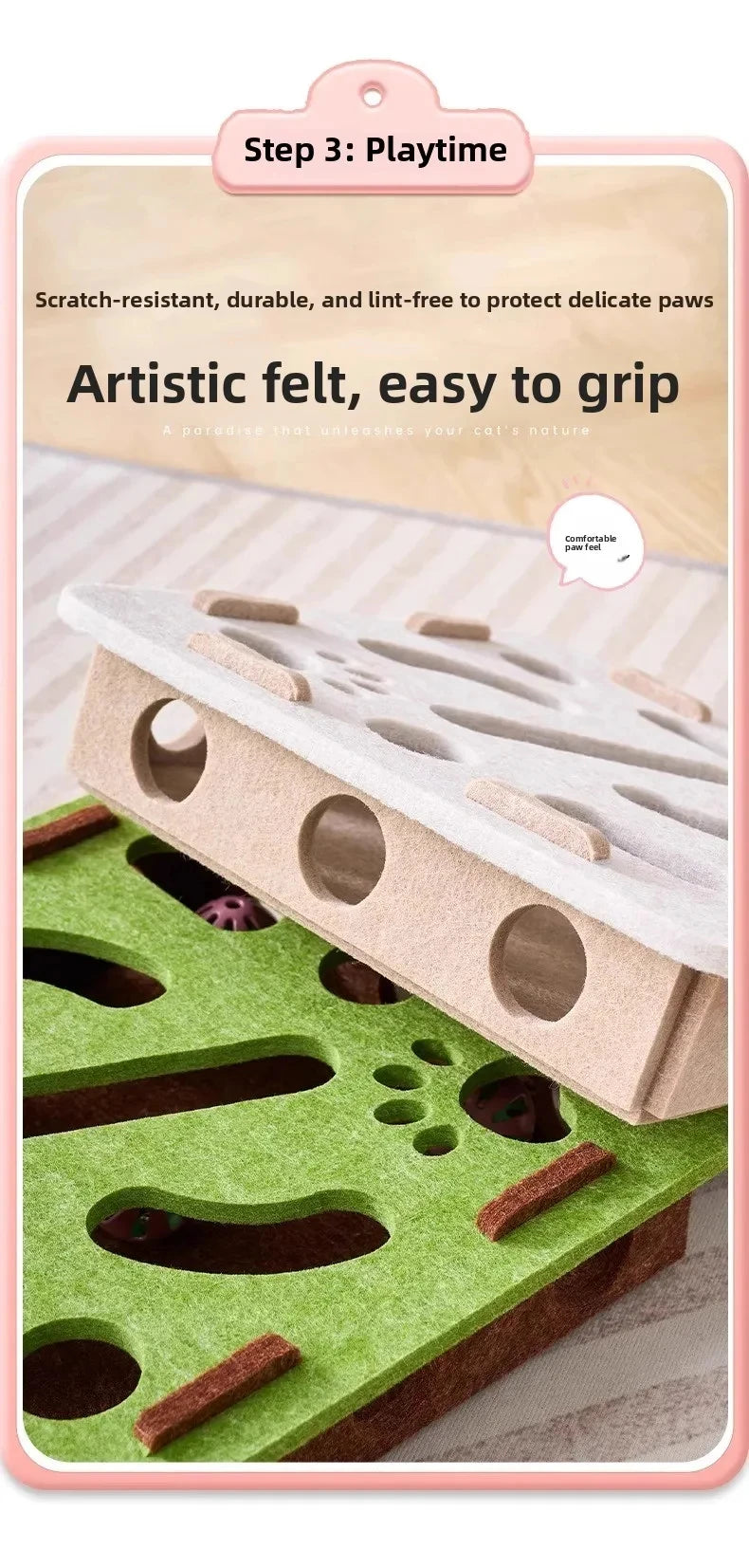 Cat Puzzle Toy Felt Box Premium Quality Replacement Accessory