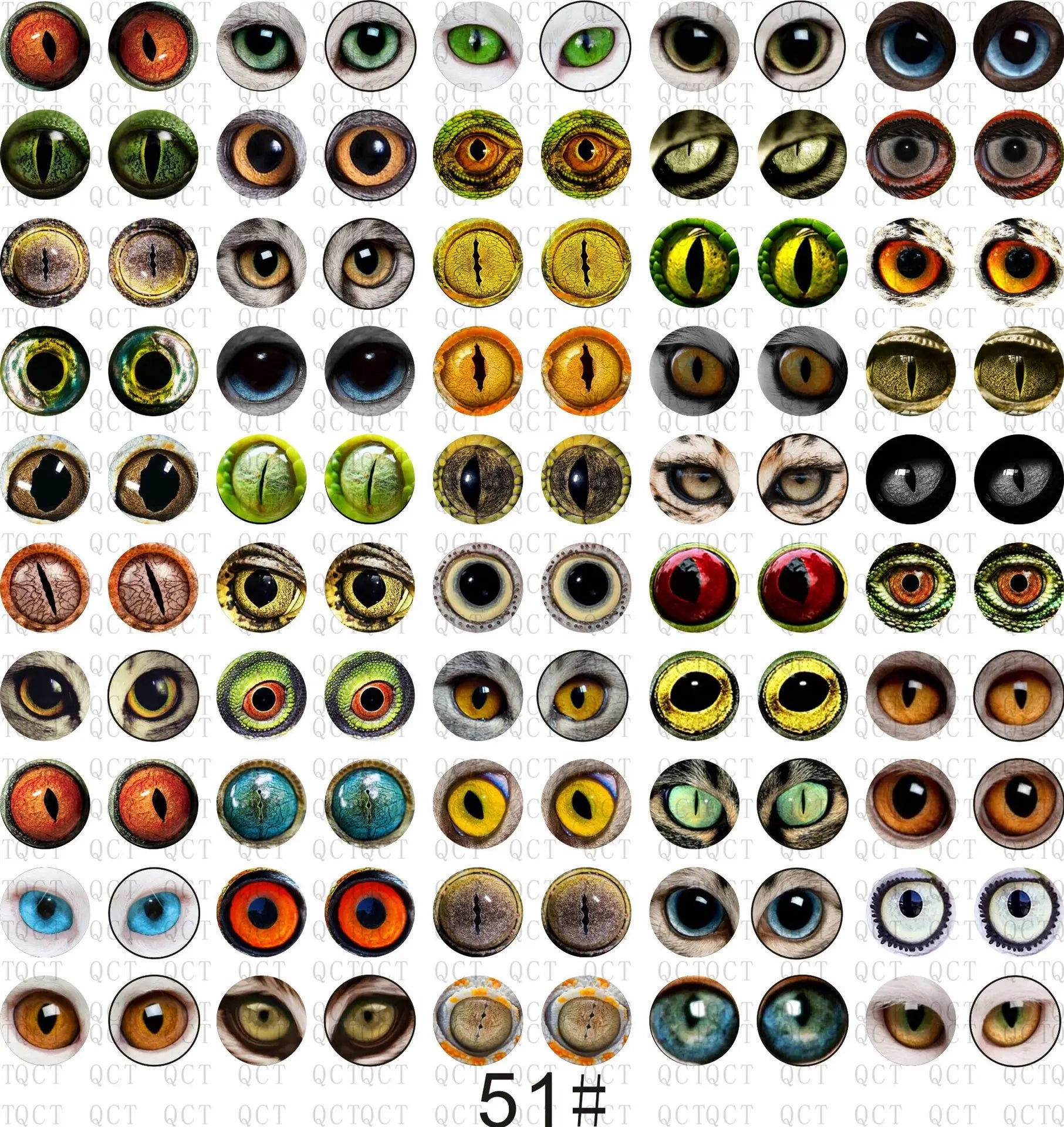 50Pcs 6/8/10/12mm Doll Glass Eye Doll Making Safety Eyes Craft Supply