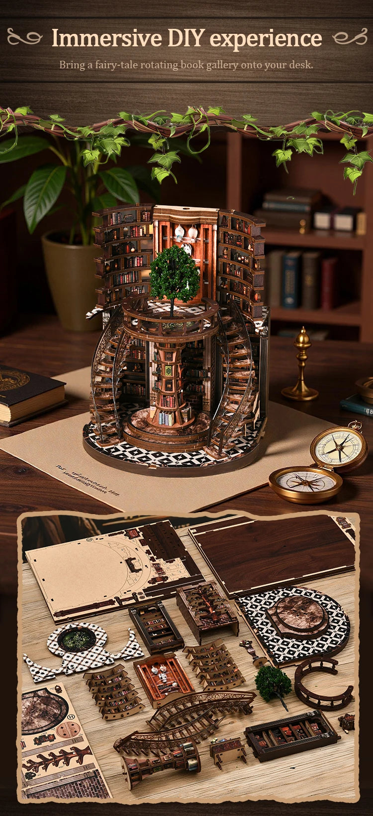 DIY Book Nook Kit Retro Premium Quality Replacement Accessory