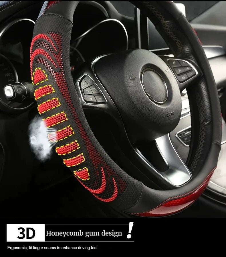 Three-dimensional Honeycomb Steering Wheel Cover Steering Wheel Cover Anti-Slip Comfort