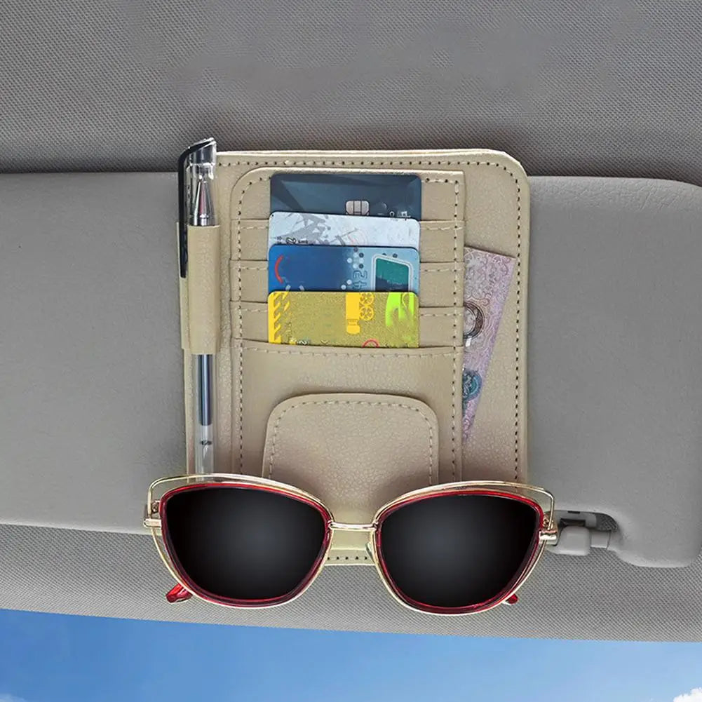 Car Sun Visor Organizer Multi-Pocket Car Sun Shade UV Protector