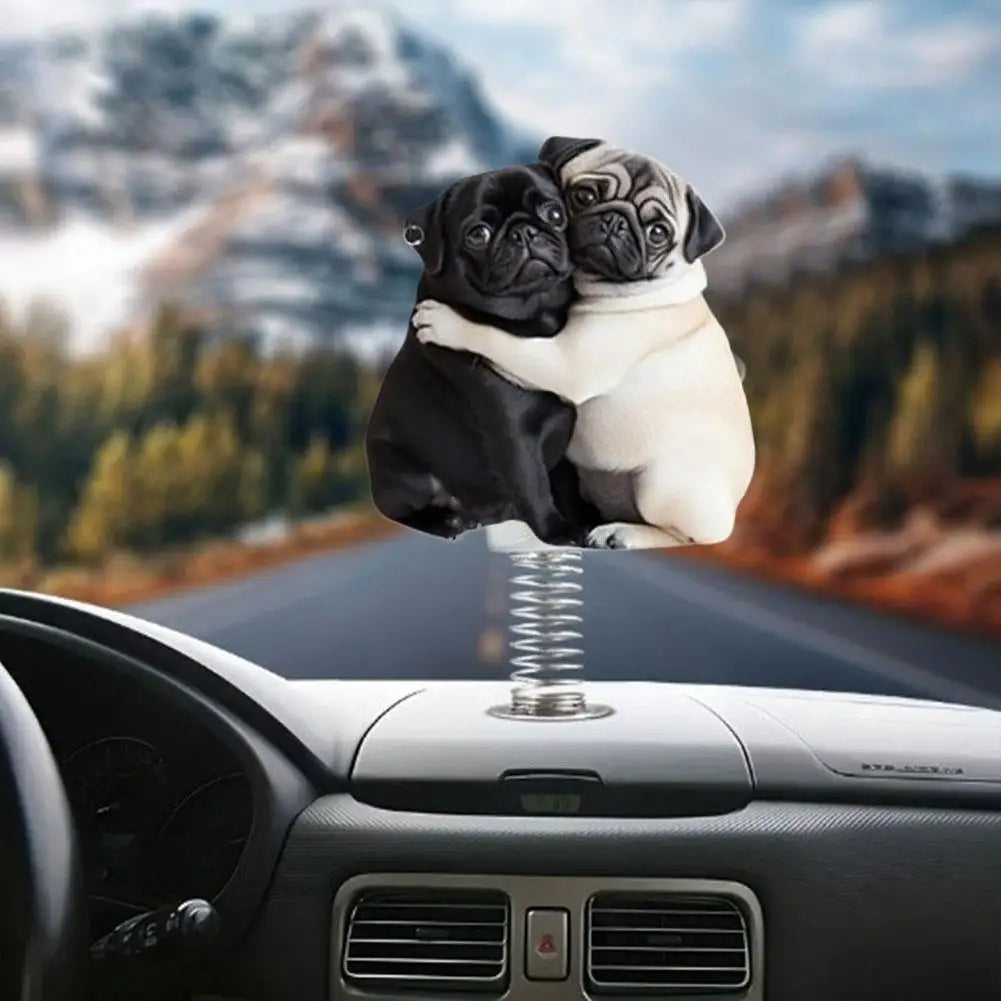 Lovely Dog Acrylic Spring Shaking Car Dashboard Ornament Decoration