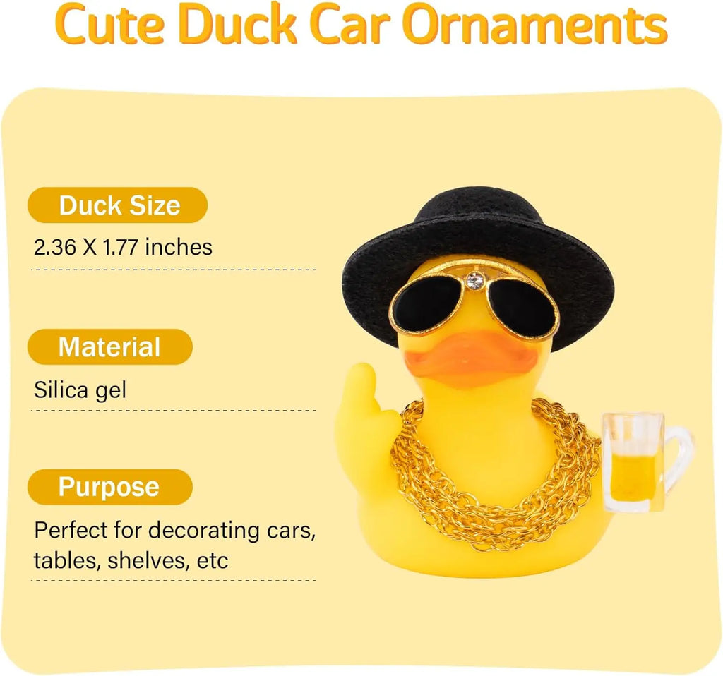 Rubber Middle Finger Duck Car Car Dashboard Ornament Decoration