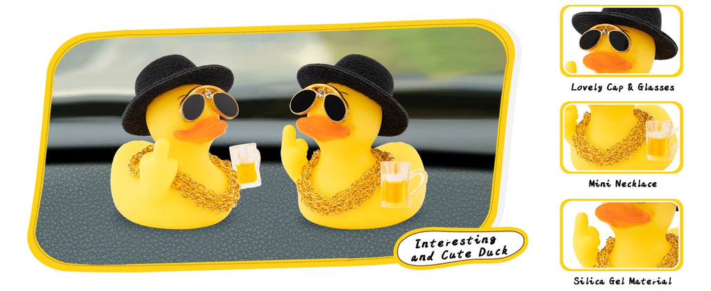 Rubber Middle Finger Duck Car Car Dashboard Ornament Decoration