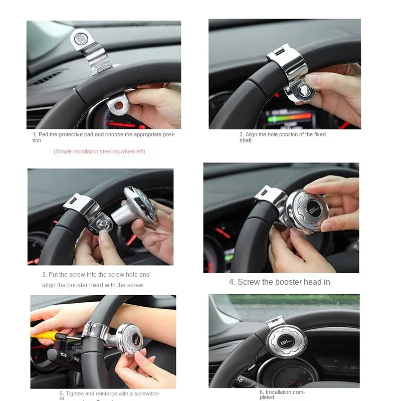 Car Steering Wheel Booster Ball Steering Wheel Cover Anti-Slip Comfort