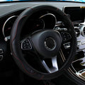 Black Steering Wheel Cover Carbon Steering Wheel Cover Anti-Slip Comfort