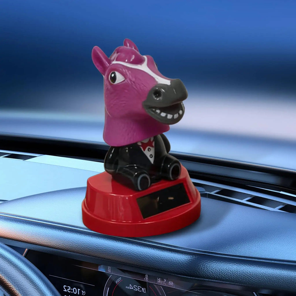 Car Ornament Solar Bobblehead Doll Car Dashboard Ornament Decoration