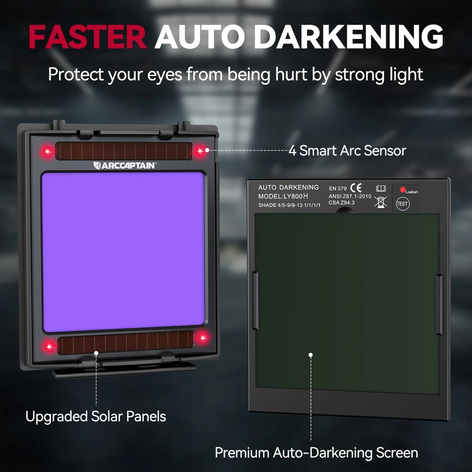Welding Helmet ARCCAPTAIN Auto Darkening Premium Quality Replacement Accessory