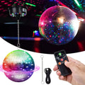 Better Quality Rotating Disco Ball Motor Lights with Remote,18 LEDs for 12 16 20 24inch Mirror Ball Rotator(NotIncludedBall)
