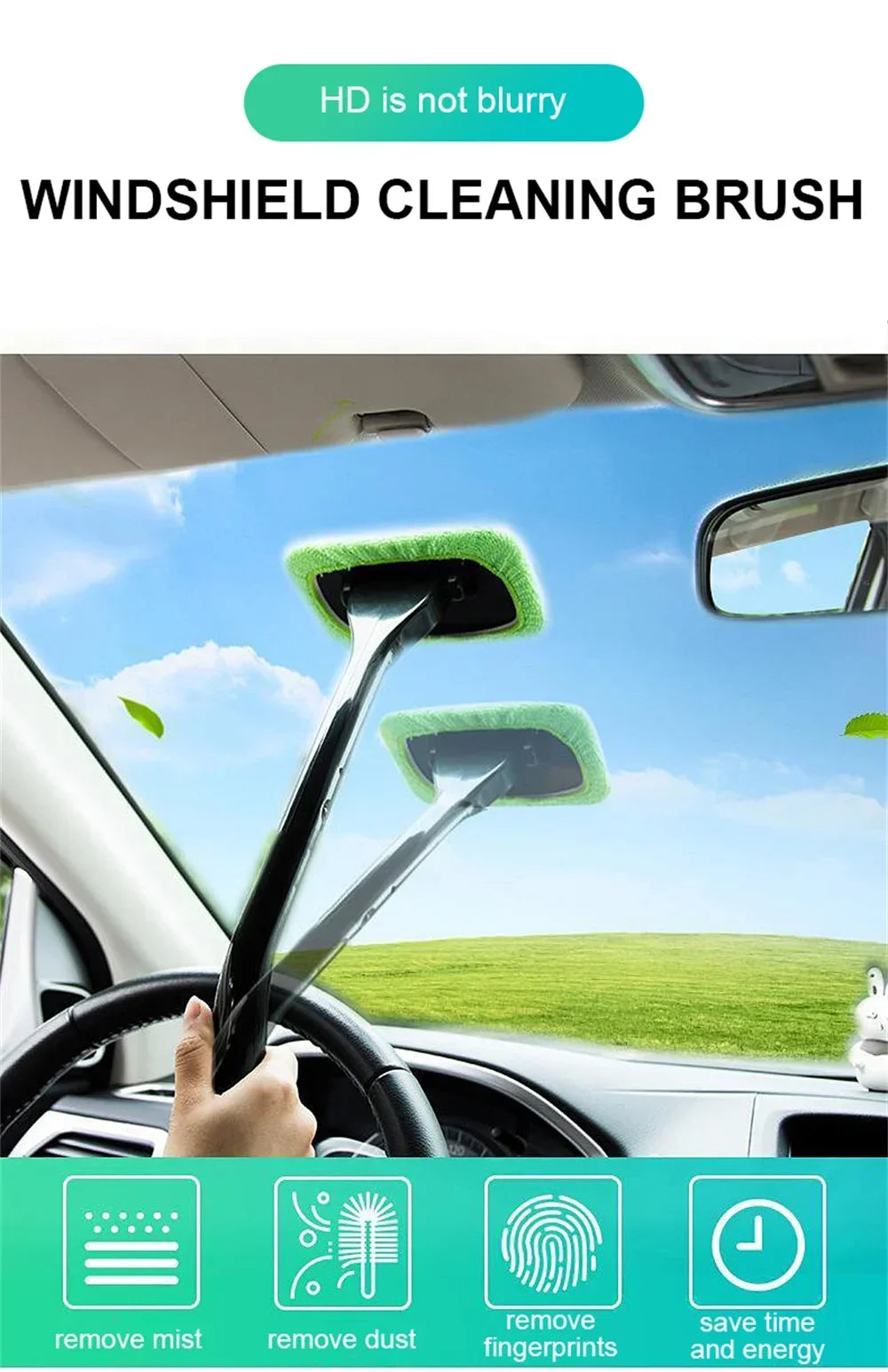 New Car Window Cleaner Brush Premium Quality Replacement Accessory