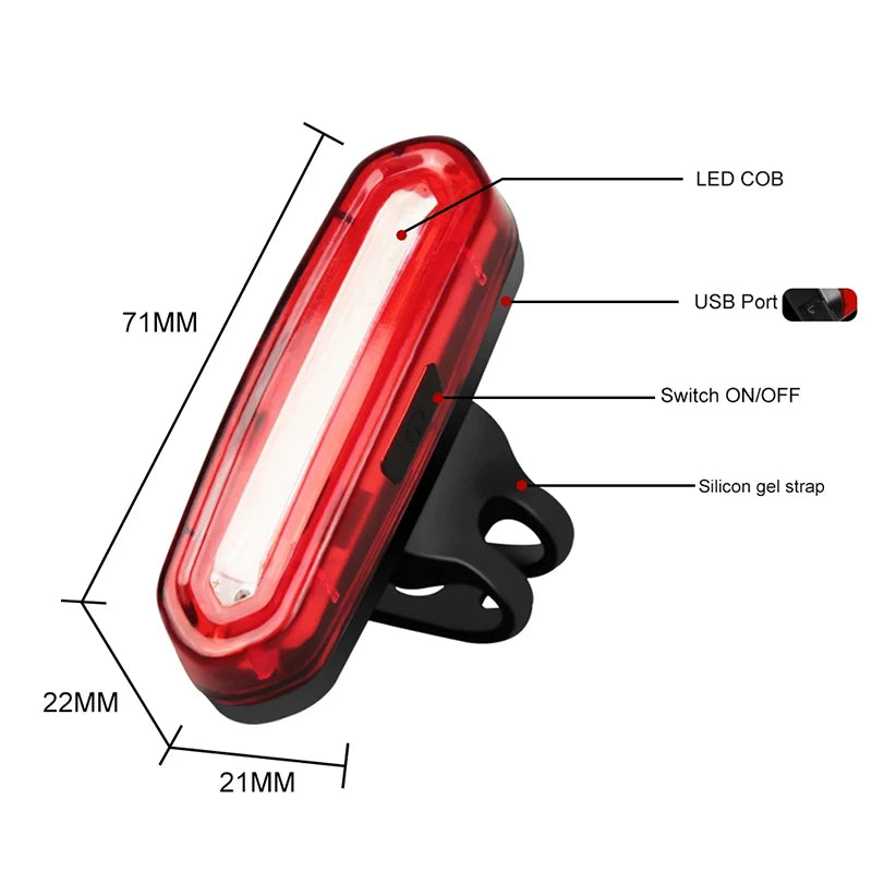 Cycling Tail Light Outdoor Highlight Premium Quality Replacement Accessory