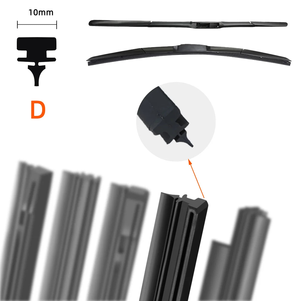 Car Wiper Rubber Strips Refill Premium Quality Replacement Accessory