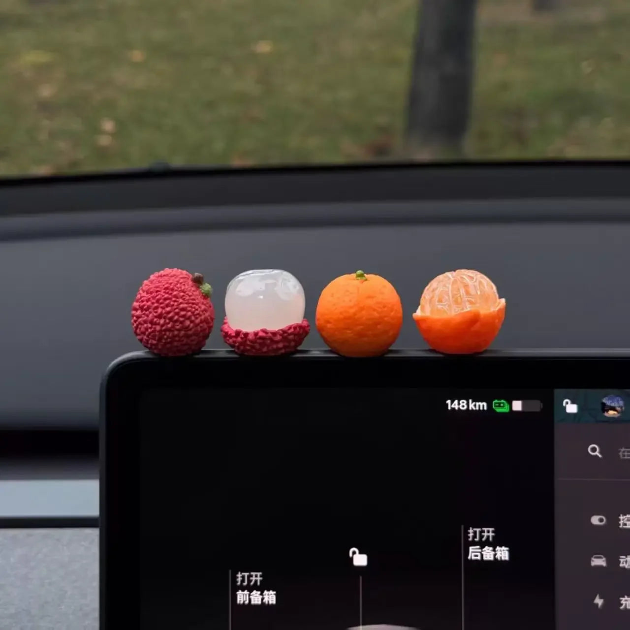 Cute Fruit-Shaped Car Dashboard Ornament, Car Dashboard Ornament Decoration