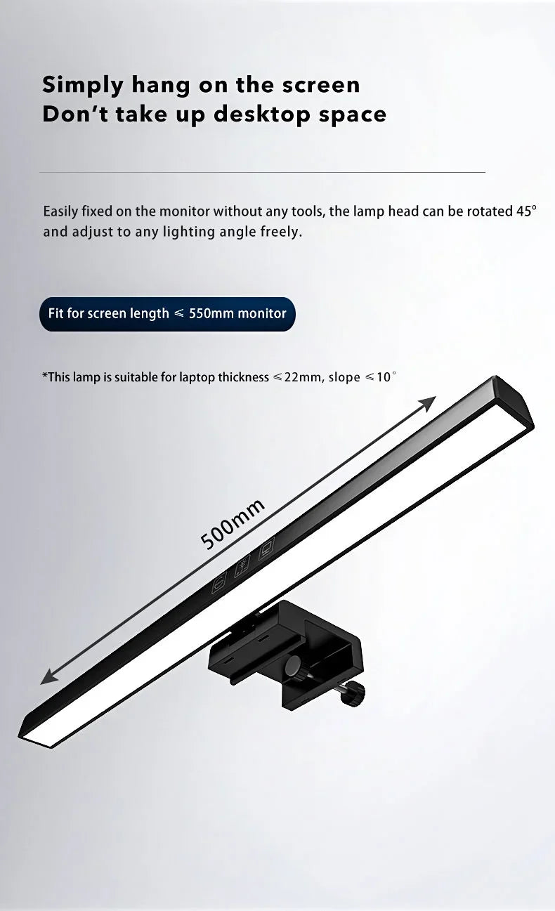 LED Monitor Light Bar 33cm LED Computer Monitor Light Bar Desk Lamp