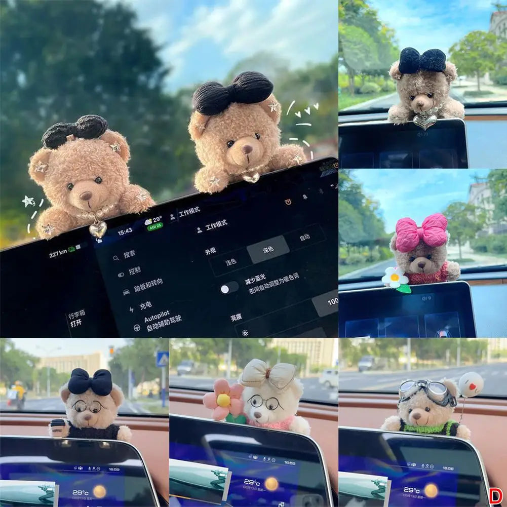 Car Decoration Interior Bear Screen Car Dashboard Ornament Decoration