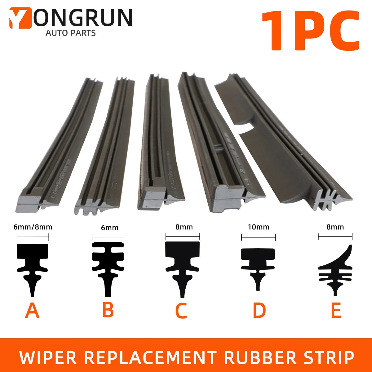 Car Wiper Rubber Strips Refill Premium Quality Replacement Accessory