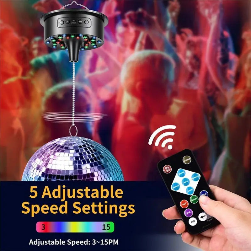 GYTB-Disco Ball Motor Disco Ball Motor With Remote Supports 4''- 16'' Mirror Balls For Parties And Events