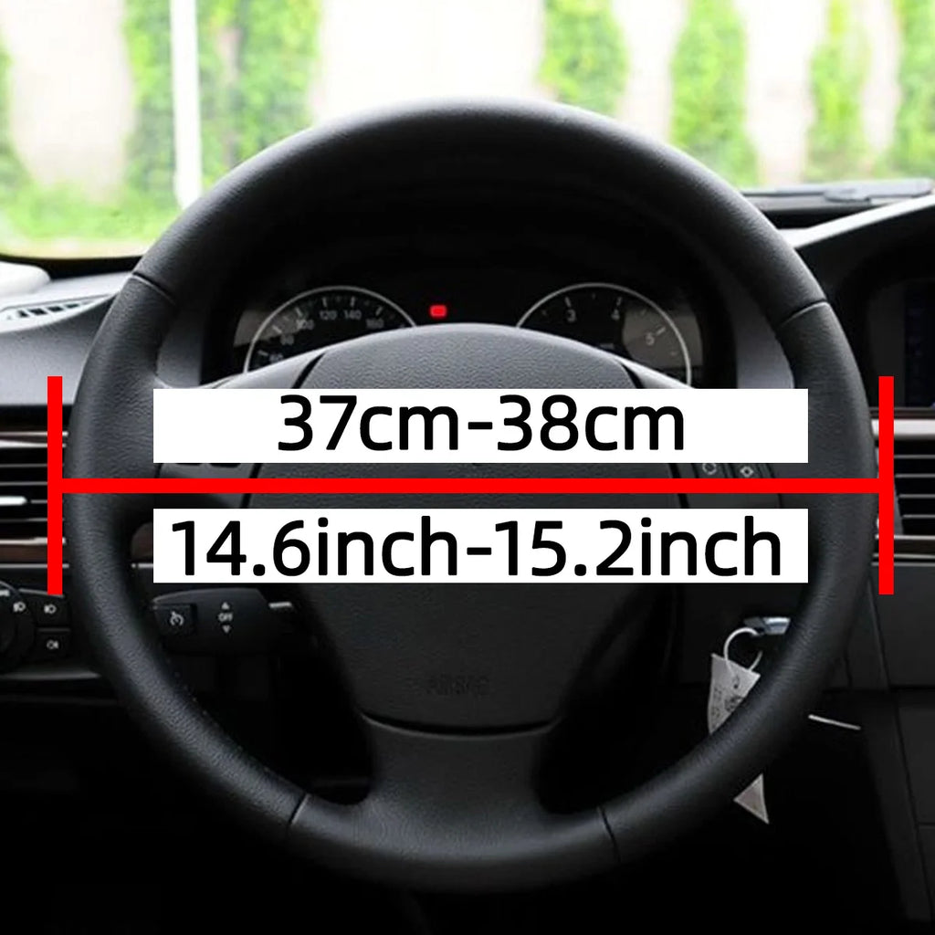 Universal Leather Car Steering Wheel Steering Wheel Cover Anti-Slip Comfort