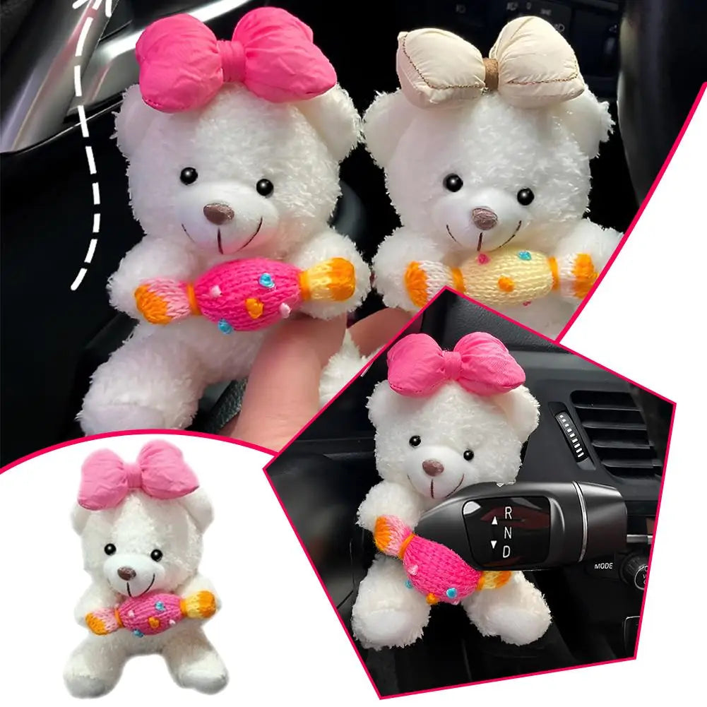 Cute Bear Car Gear Shift Car Dashboard Ornament Decoration