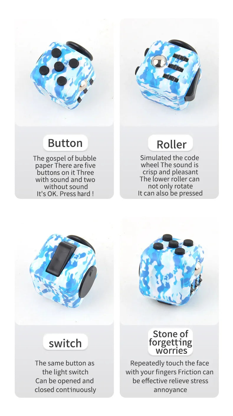 Fidget Stress Relief Dice Colorful Premium Quality Replacement Accessory