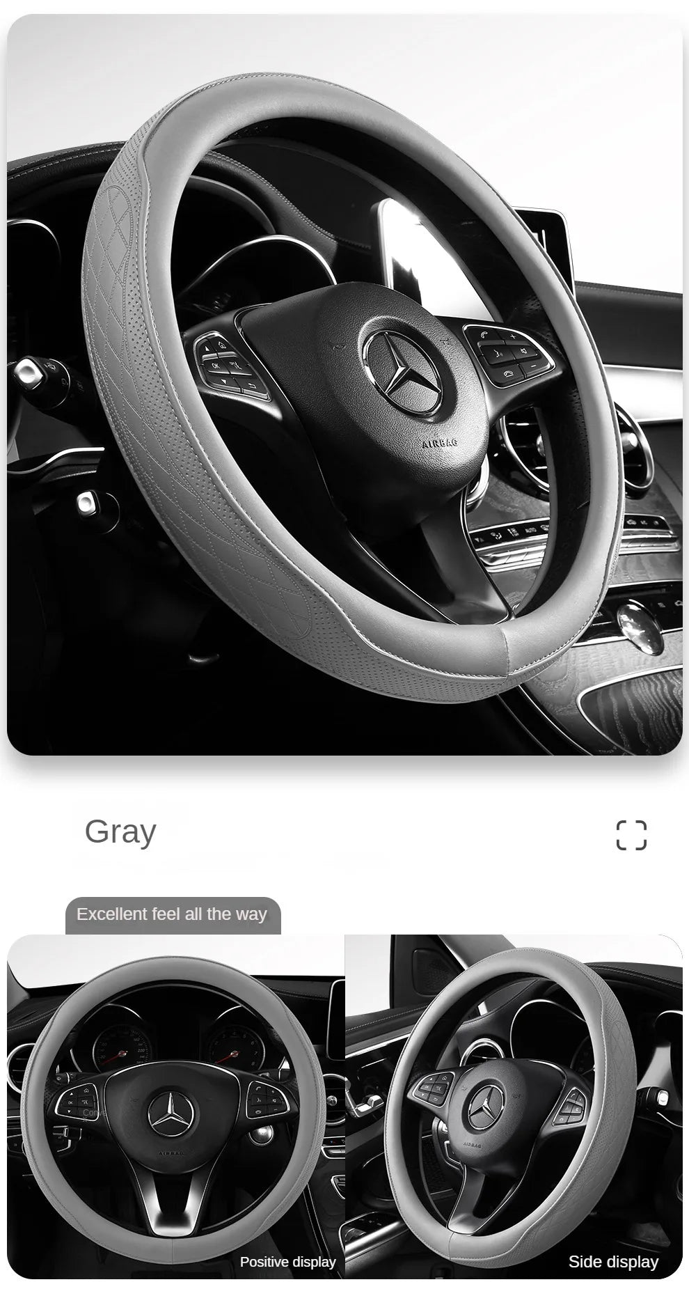 Steering Wheel Cover, Non-slip Napa Steering Wheel Cover Anti-Slip Comfort