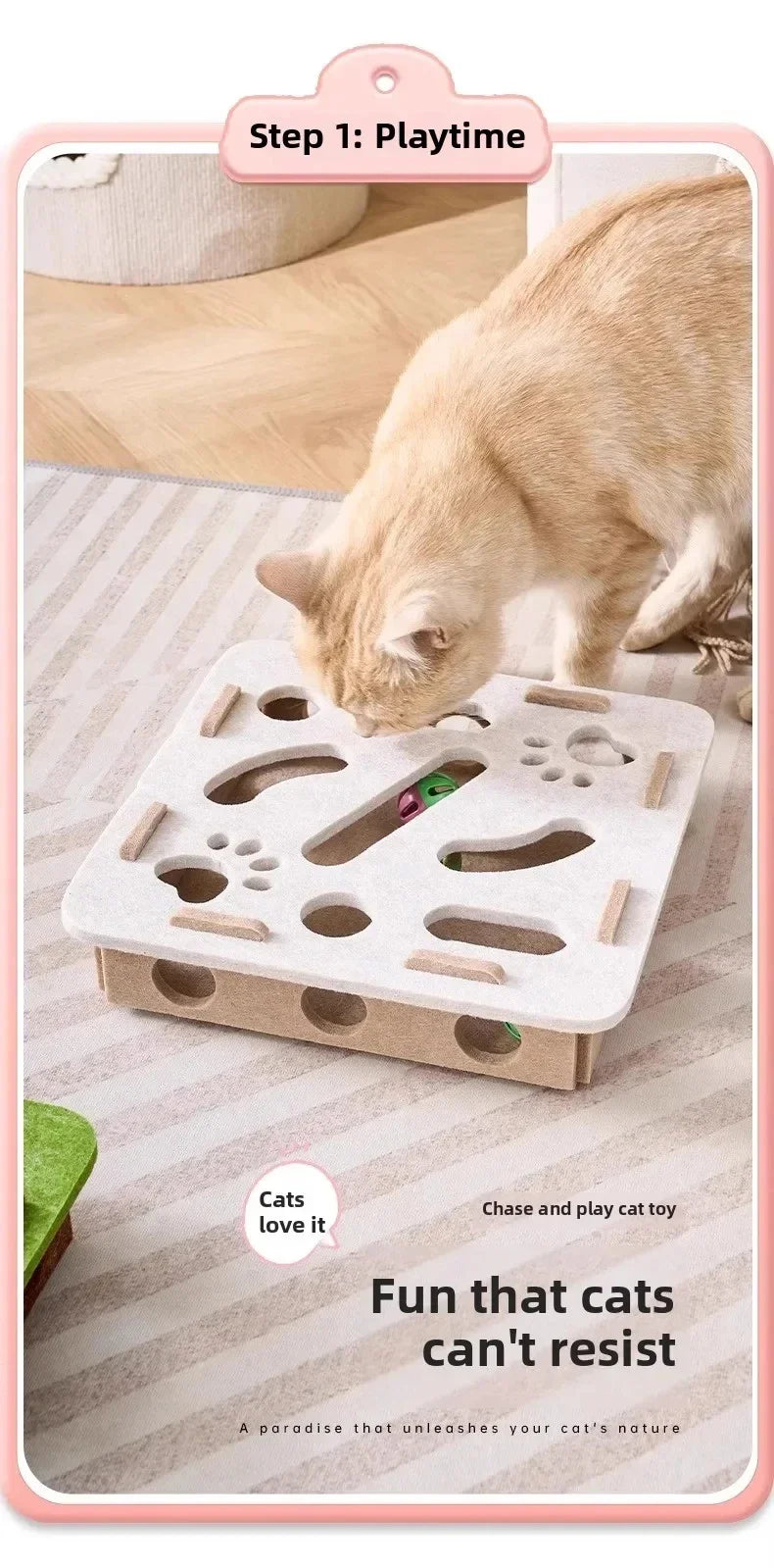 Cat Puzzle Toy Felt Box Premium Quality Replacement Accessory