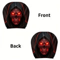 Red-Eyed Skull Print Headrest Cover Premium Quality Replacement Accessory
