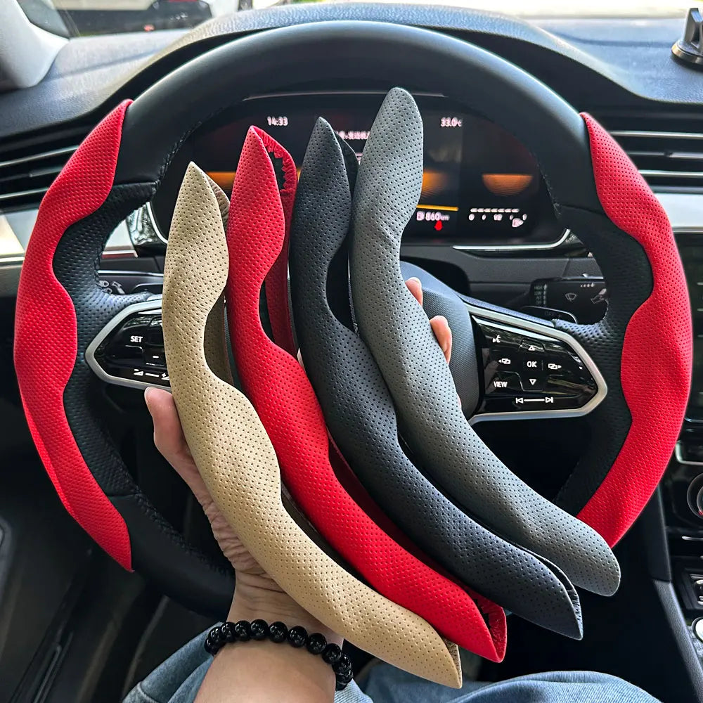 Universal D-shaped Round Car Steering Steering Wheel Cover Anti-Slip Comfort