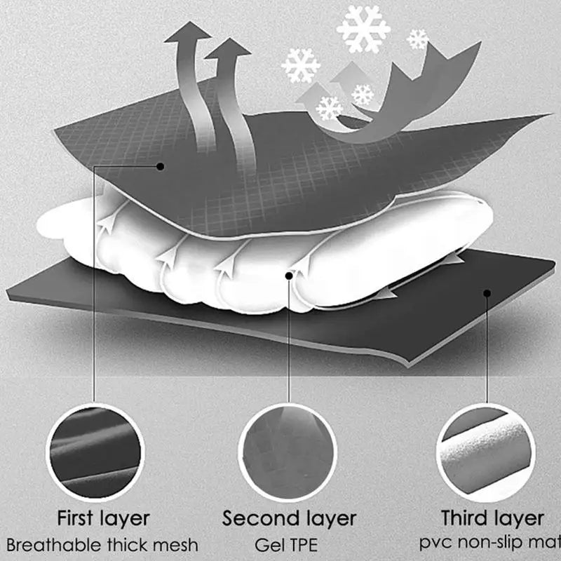 Motorcycle Gel Seat Cushion Breathable Premium Quality Replacement Accessory