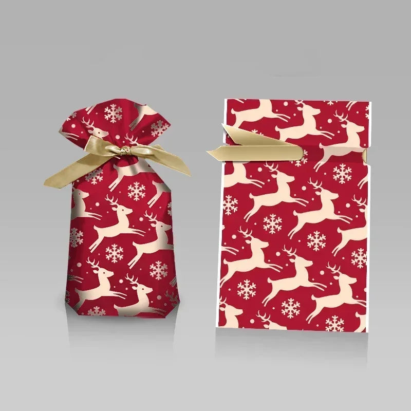 Christmas Gift Bag Christmas Decoration for Home Snowflake Noel Present Bag Christmas Wrap Holders New Year