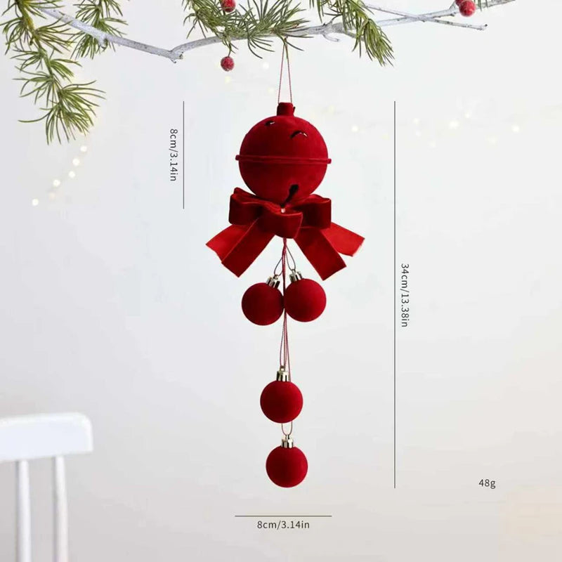 Christmas Ball Ornament Nordic Bells Christmas Tree Hanging Pendants Decorations For Home New Year Party Supplies Gifts