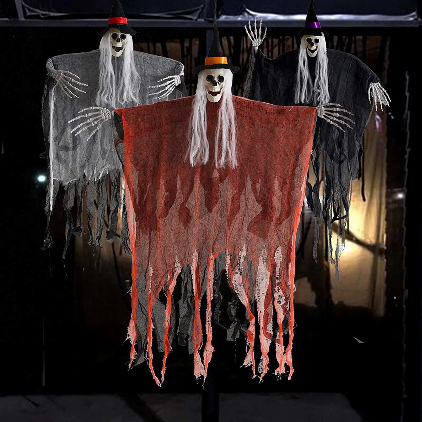 Halloween Skeleton Ghost Hanging Decoration Spooky Horror Ghost Props For Outdoor Indoor Garden Haunted House Reapers Ornament