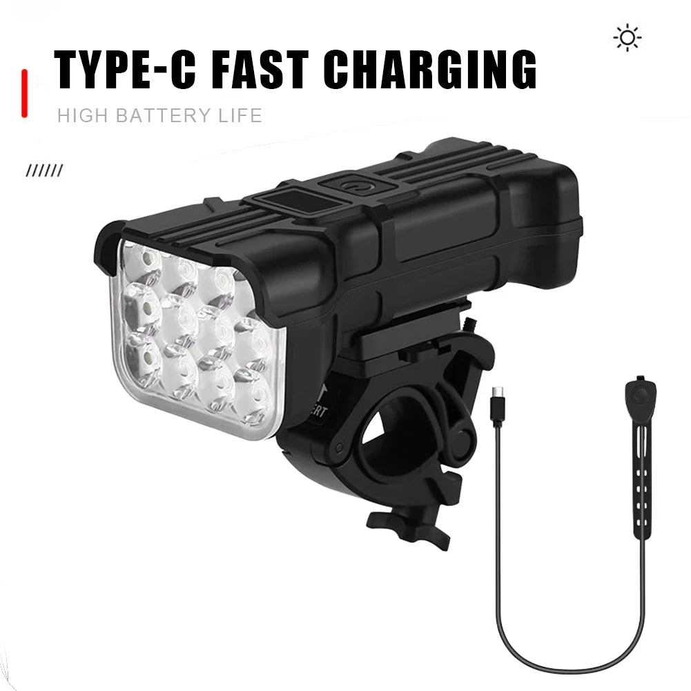 Bicycle Front Rear Light 1800mAh Premium Quality Replacement Accessory