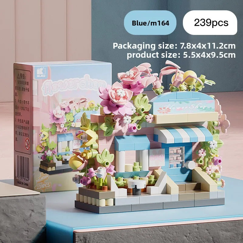 Christmas Gifts Micro Building Block Series Santa Claus Reindeer Puzzle Assembling Bricks Table Decoration Toys Kids