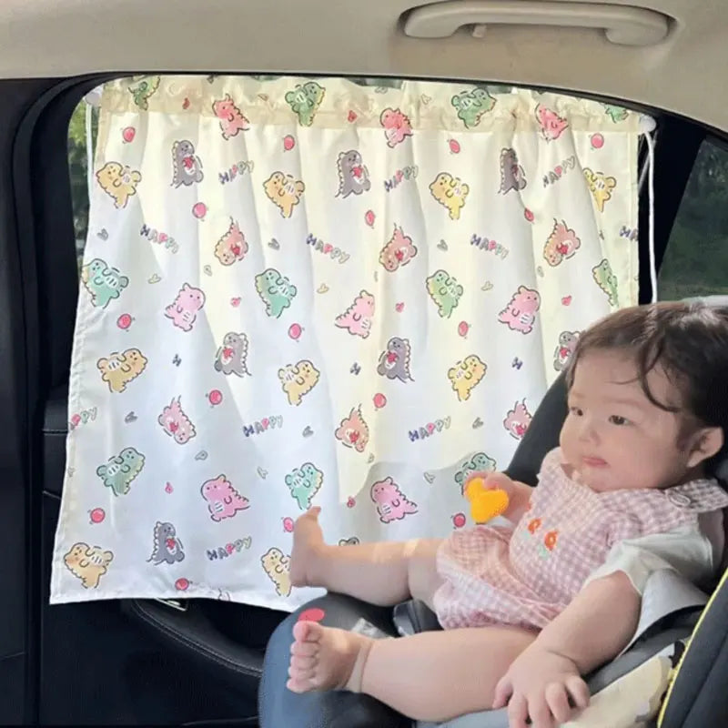 Suction Cup Curtain In The Car Sun Shade UV Protector