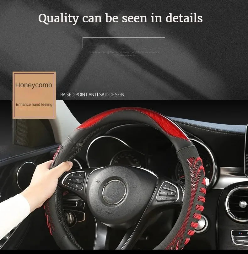 Three-dimensional Honeycomb Steering Wheel Cover Steering Wheel Cover Anti-Slip Comfort
